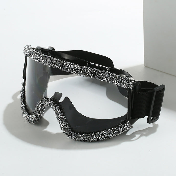 Women's glamorous ski goggles with sparkling decorative frame Kalsten