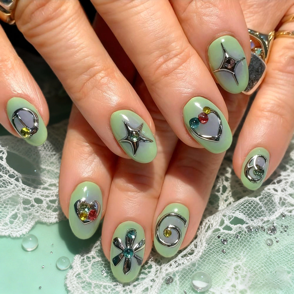 Artistic Embellished Nail Art Kalsten