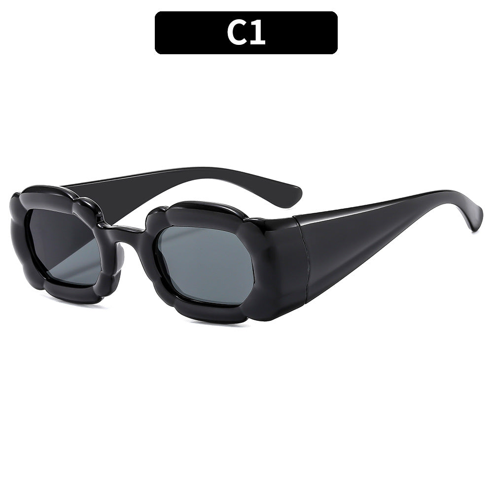Decorative Floral Frame Sunglasses