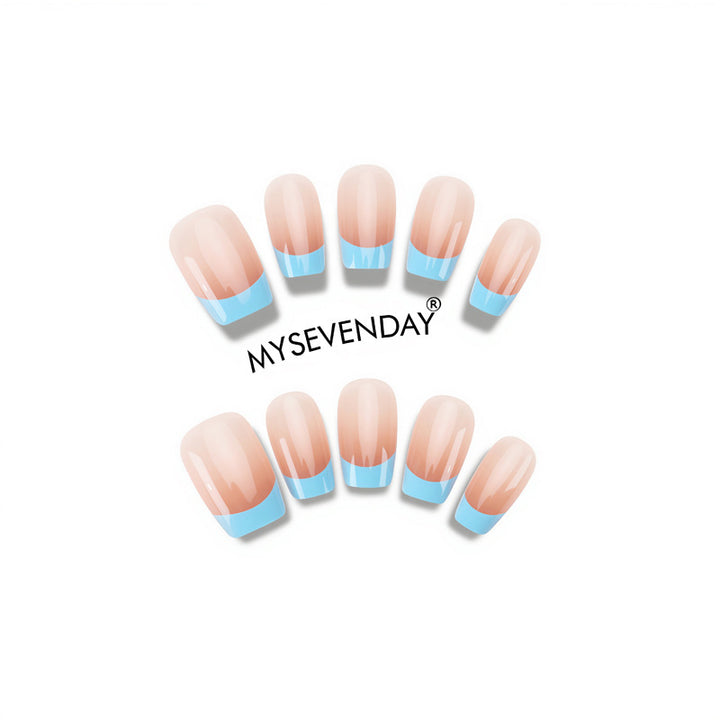 Artistic French Tip Press-On Nails Kalsten