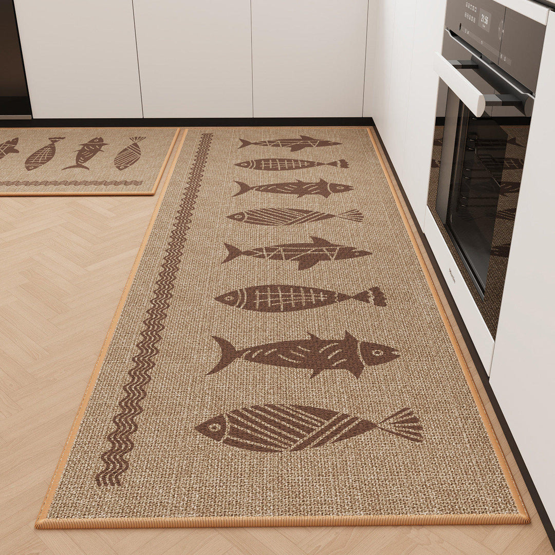 Coastal-Themed Durable Kitchen Mat