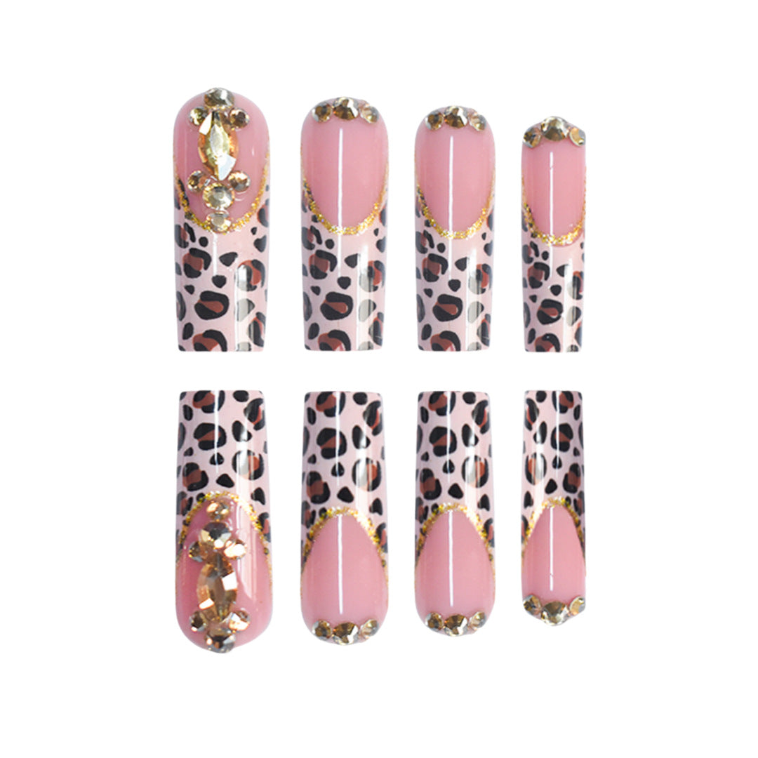 Artistic Leopard Print Press-On Nail Design Kalsten