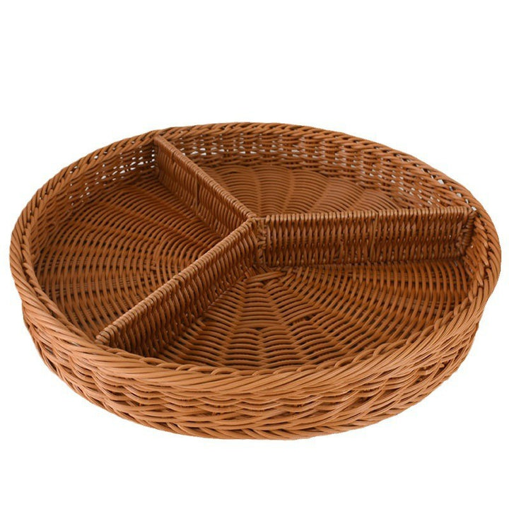 Artisan Woven Round Storage Tray Kalsten