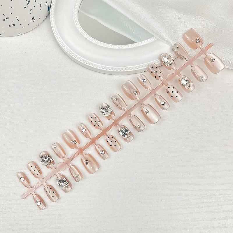 Premium Rhinestone-Decorated Press-On Nail Set Kalsten