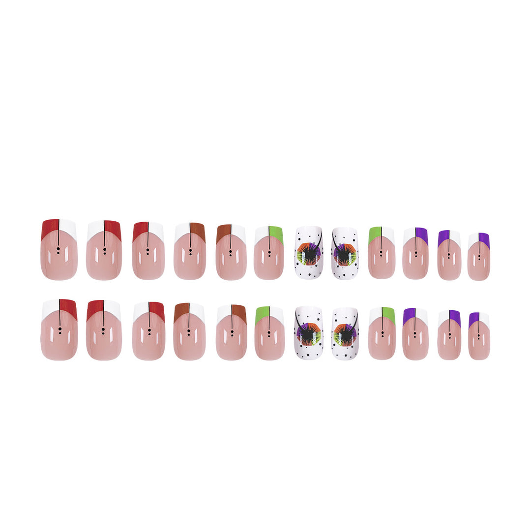 Artful nail art with gradient and floral accents Kalsten