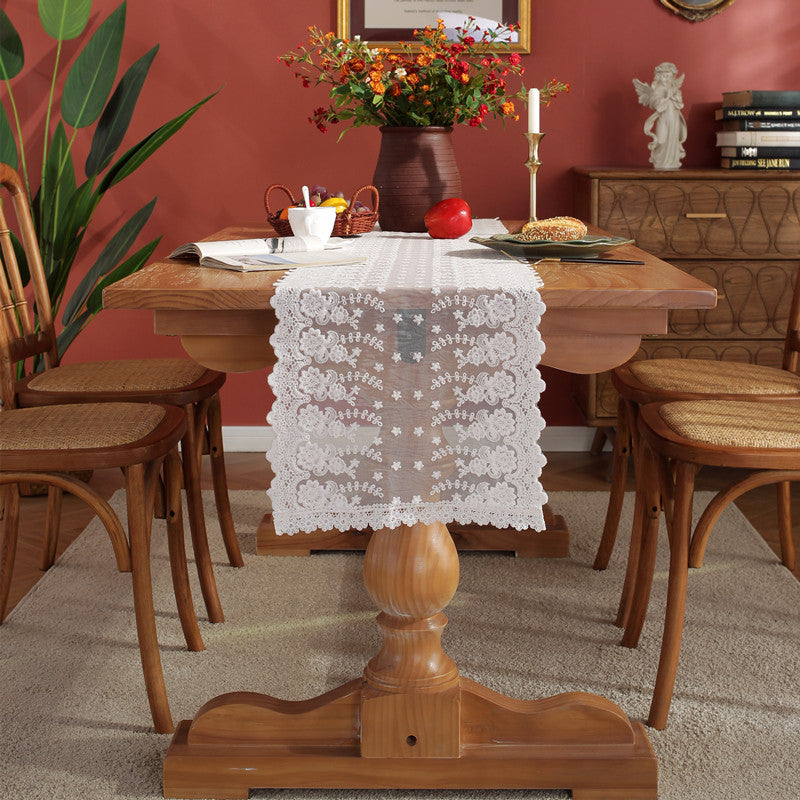Elegant Floral Lace Table Runner