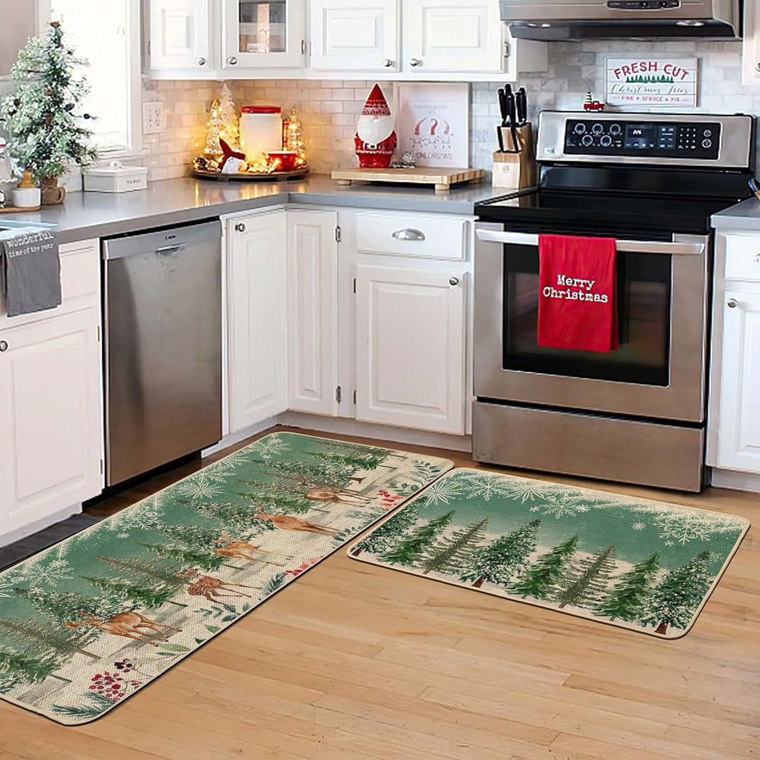 Festive Holiday Kitchen Runner Mat Kalsten