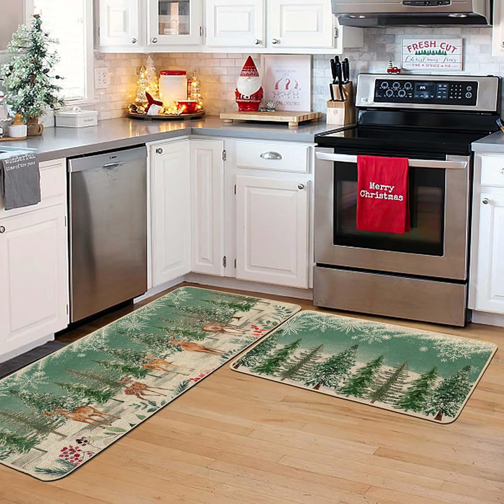 Festive Holiday Kitchen Runner Mat Kalsten