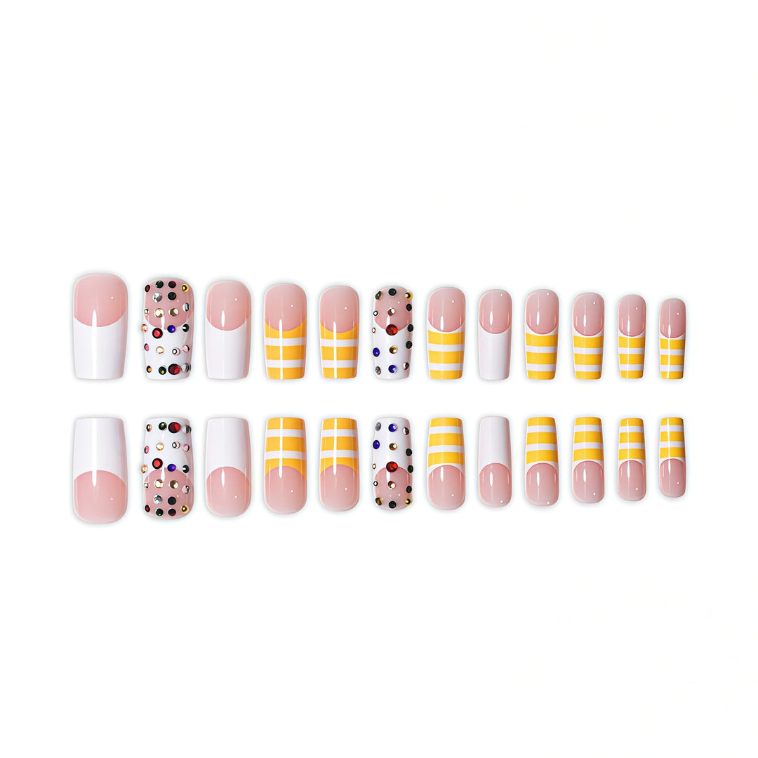 Decorative Long Press-On Nail Set Kalsten