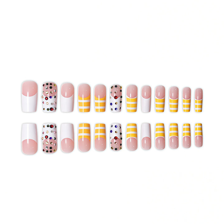 Decorative Long Press-On Nail Set Kalsten