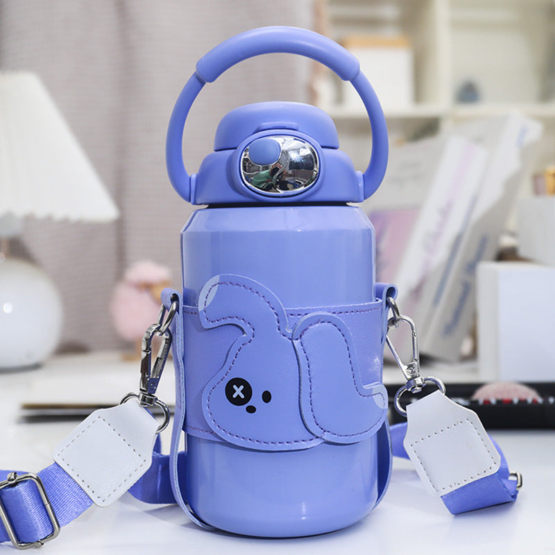 Women's insulated drinking bottle with practical carrying strap and cute Kalsten  design