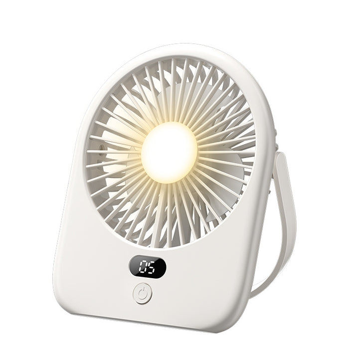 Unisex Rechargeable LED Desk Fan with Digital Display Kalsten