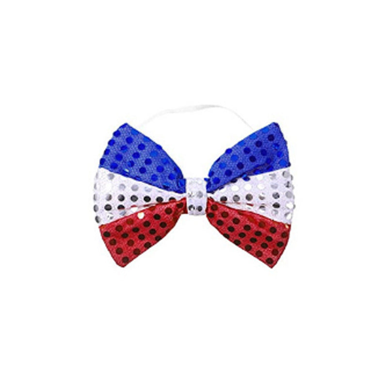 Independence Day metallic parade-style bead necklace set with breakaway clasp Kalsten