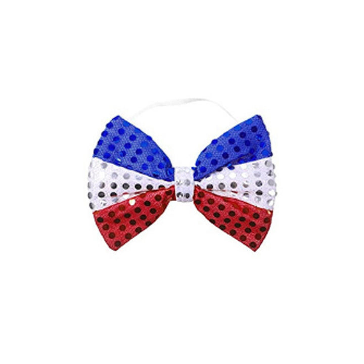 Independence Day metallic parade-style bead necklace set with breakaway clasp Kalsten
