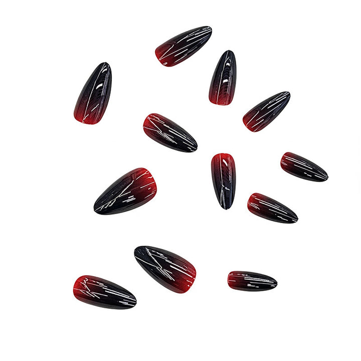 Ombre Glossy Stiletto Press-On Nails Kalsten