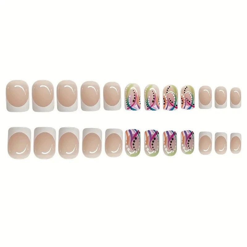 Artistic Geometric Nail Art Extensions Kalsten