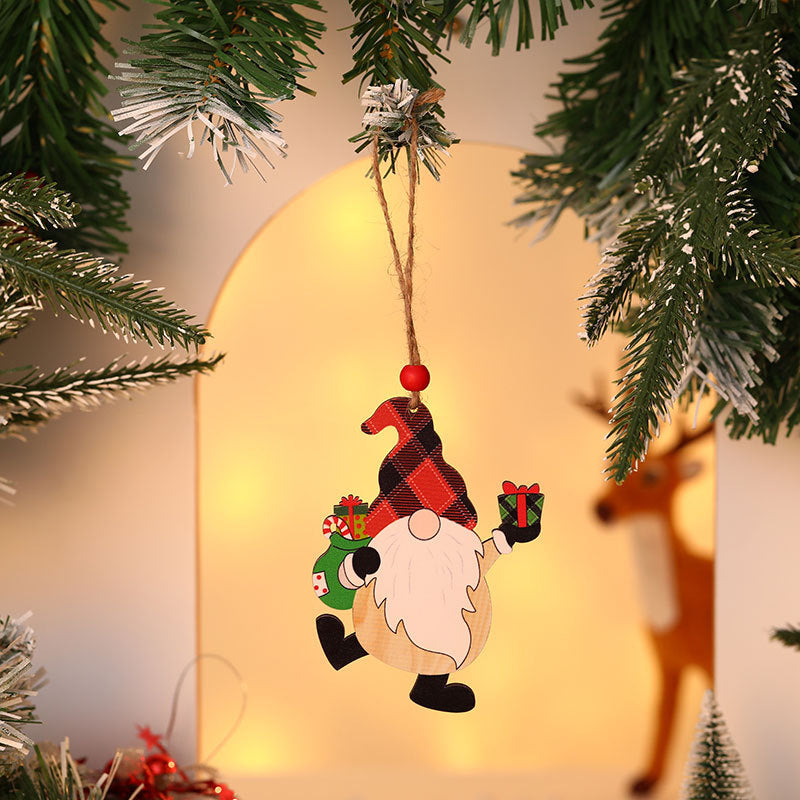 Wooden Christmas Gnome Ornament Kalsten