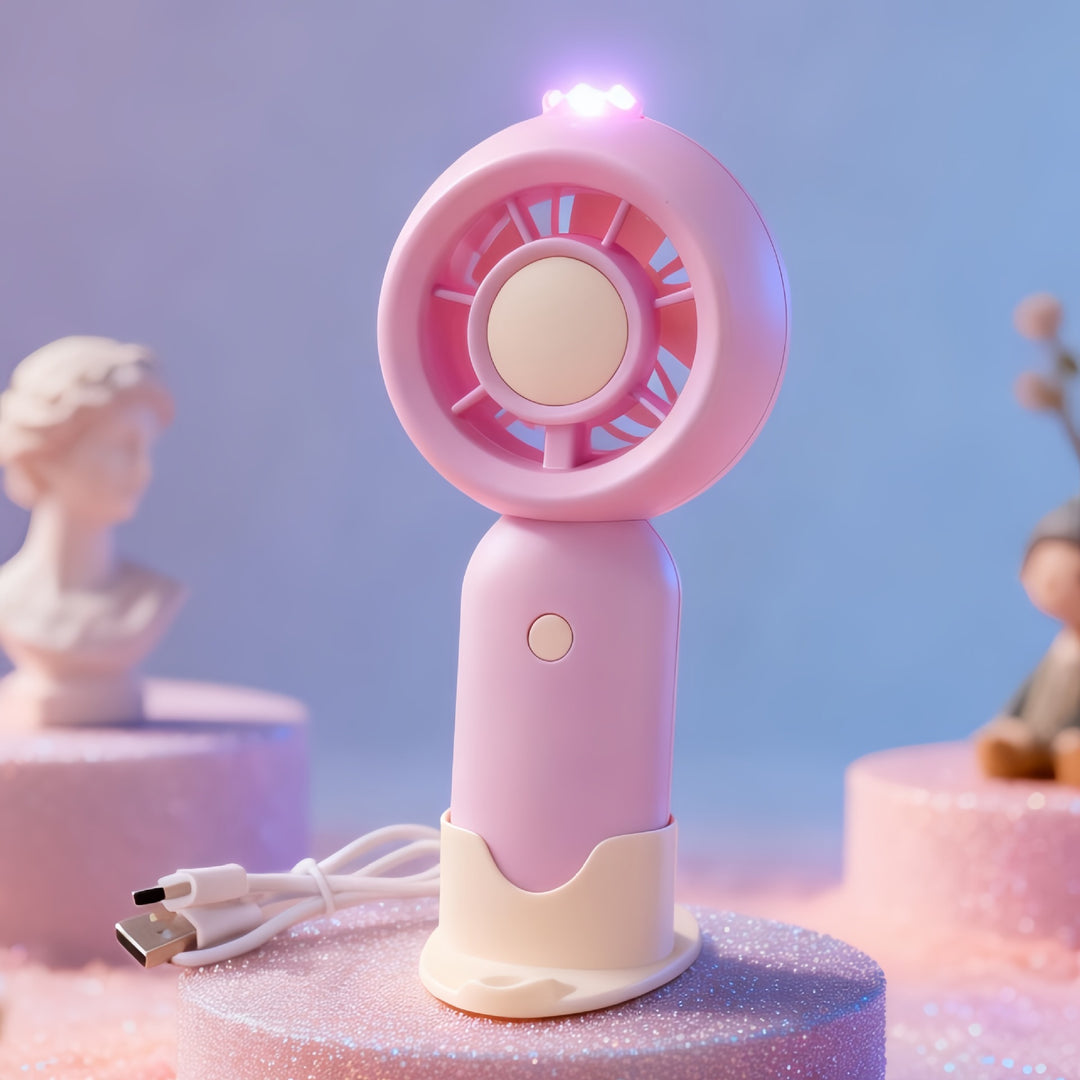 Portable Mini Fan with LED Lighting and USB Charging Function Kalsten