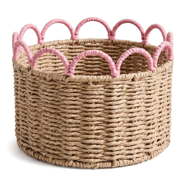 Decorative storage basket with wave pattern Kalsten