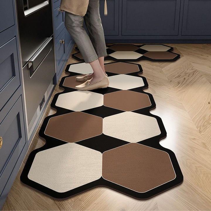 Oversized Geometric Kitchen Runner Mat