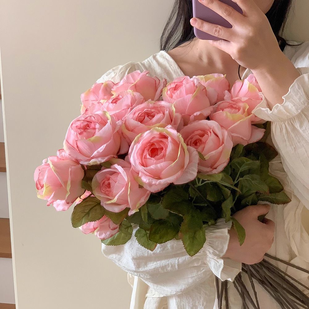 Lifelike Silk Rose Bouquet