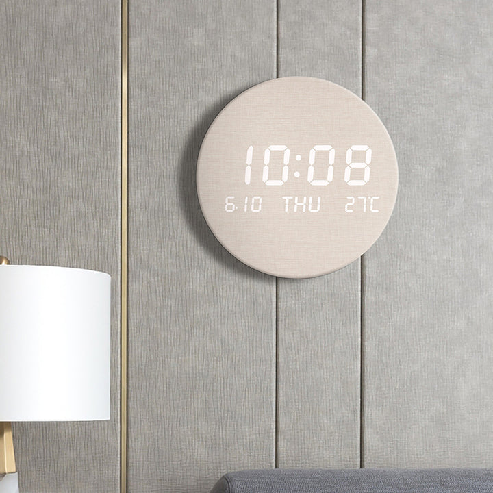 Elegant table clock in modern wood design Kalsten