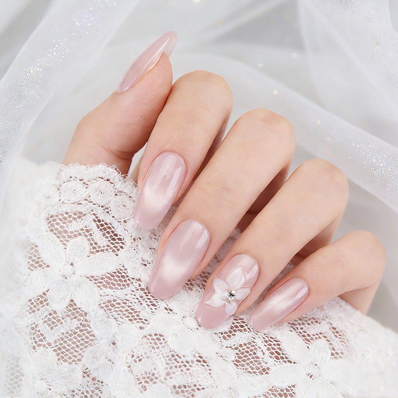 Premium Press-On Nail Art Set with Floral Embellishments Kalsten