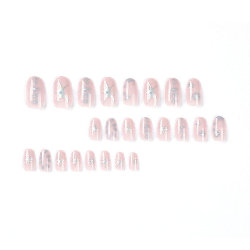 Elegant nail art with glamorous metal embellishments Kalsten