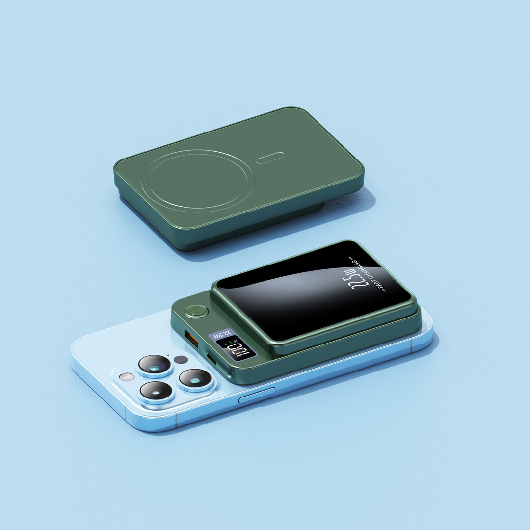 Portable fast-charge power bank with LED display and wireless charging function Kalsten