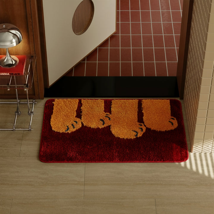 Bath mat with paw print design and extra soft high pile Kalsten