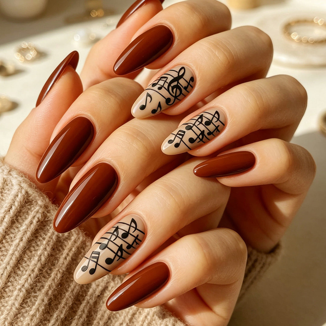 Artificial nails with Creative Note Design Kalsten