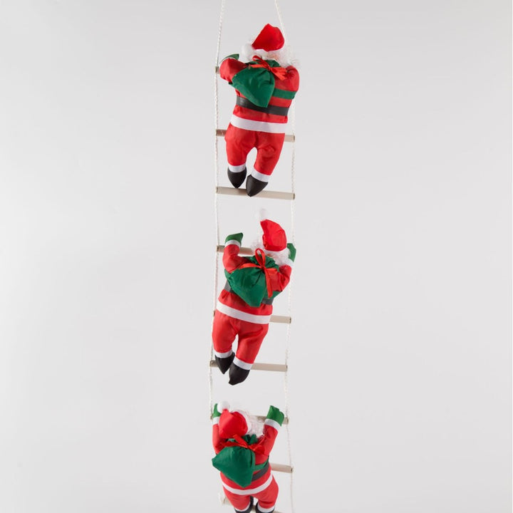 Decorative Santa Claus figure on ladder