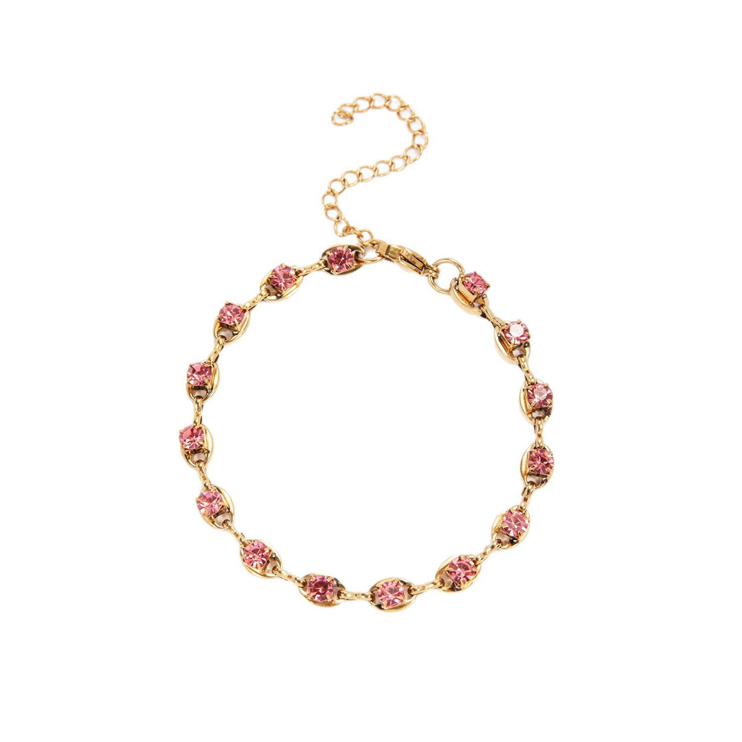Elegant Gemstone Accent Link Bracelet Kalsten