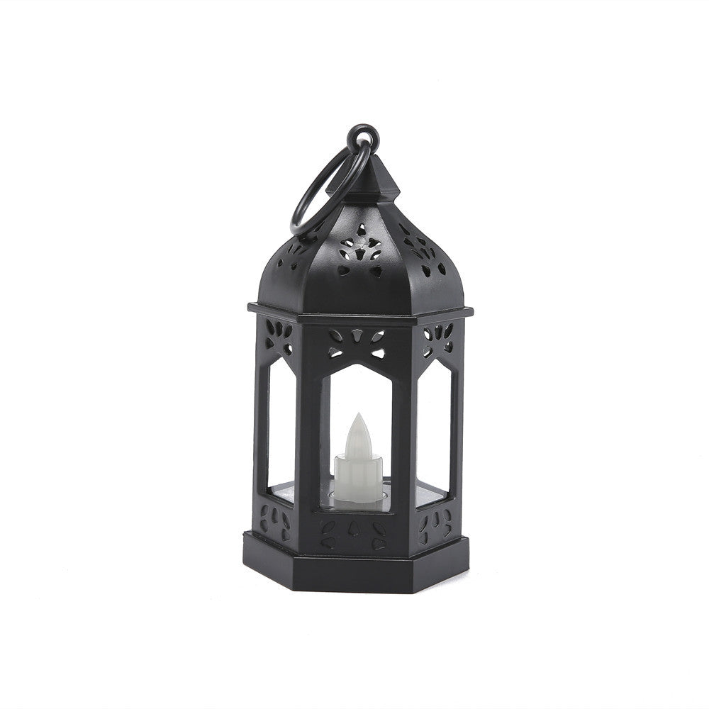 Moroccan Style Hexagonal Metal LED Lantern Kalsten