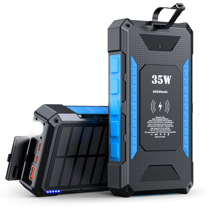 Solar Powerbank with Fast Charging Function and Integrated Flashlight Kalsten