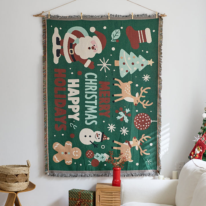 Festive Cartoon-Themed Tapestry