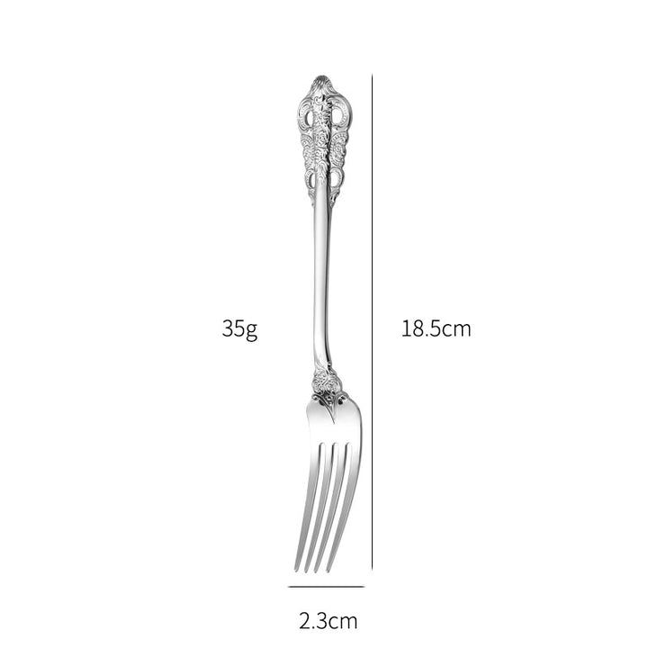 Elegant fish fork with artistic handle design Kalsten
