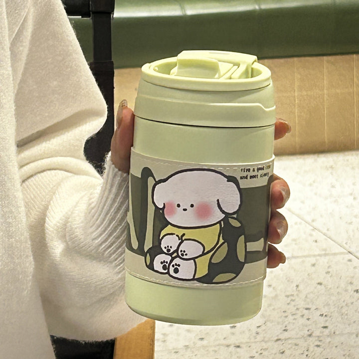 Ladies' insulated bottle with secure flip closure and charming animal motif Kalsten