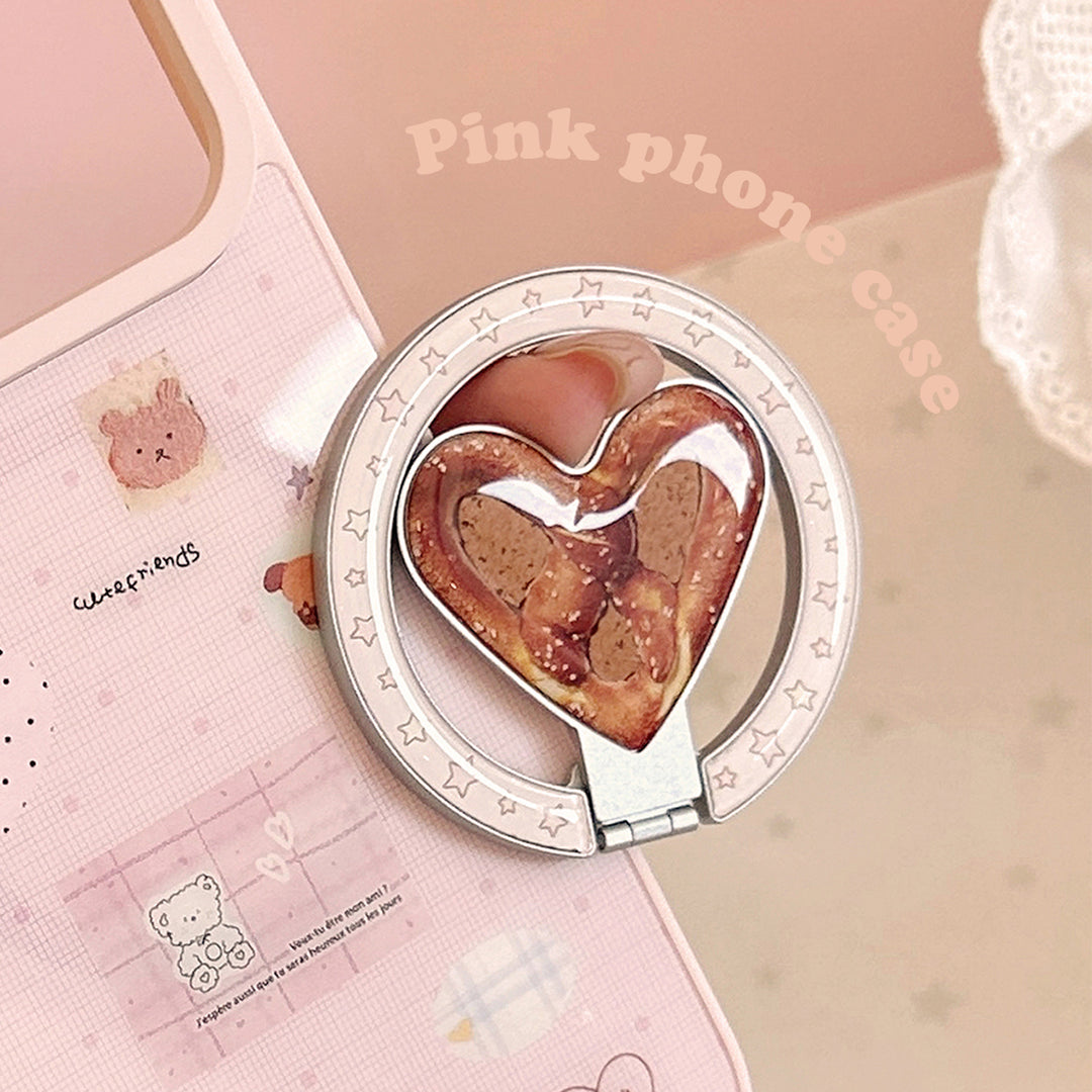 Heart-shaped smartphone holder with cookie design Kalsten