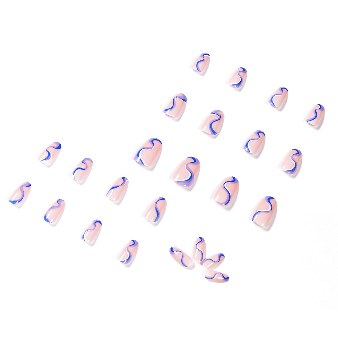 Creative Nail Art with Wave Pattern Kalsten