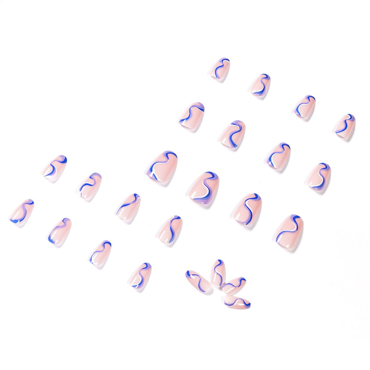 Creative Nail Art with Wave Pattern Kalsten