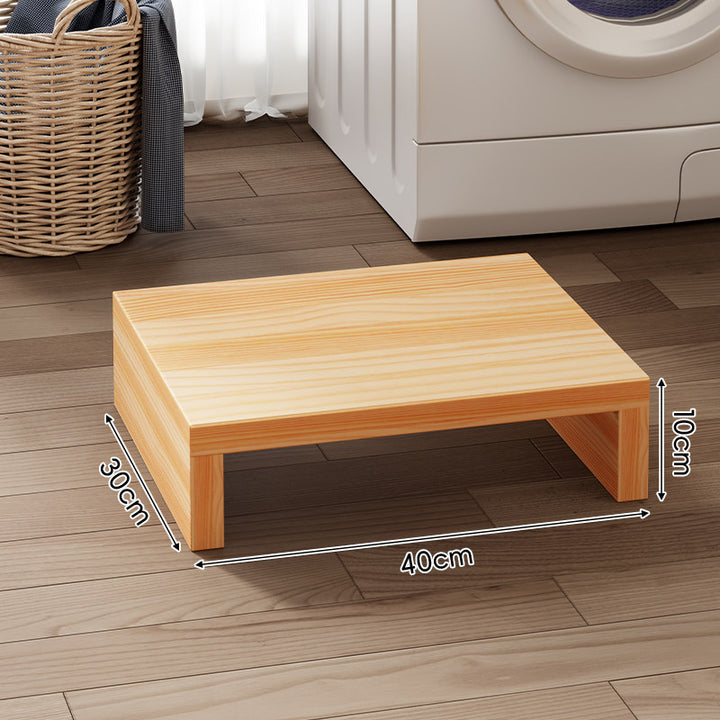Low-Profile Solid Wood Appliance Riser Platform