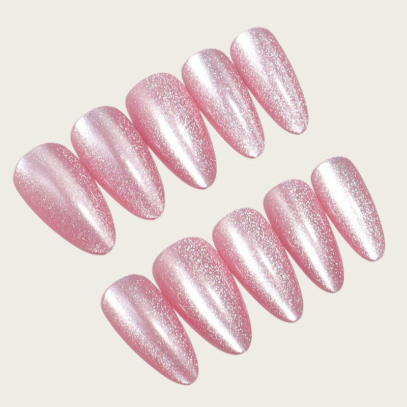 Shiny artificial nails with elegant ombre effect Kalsten