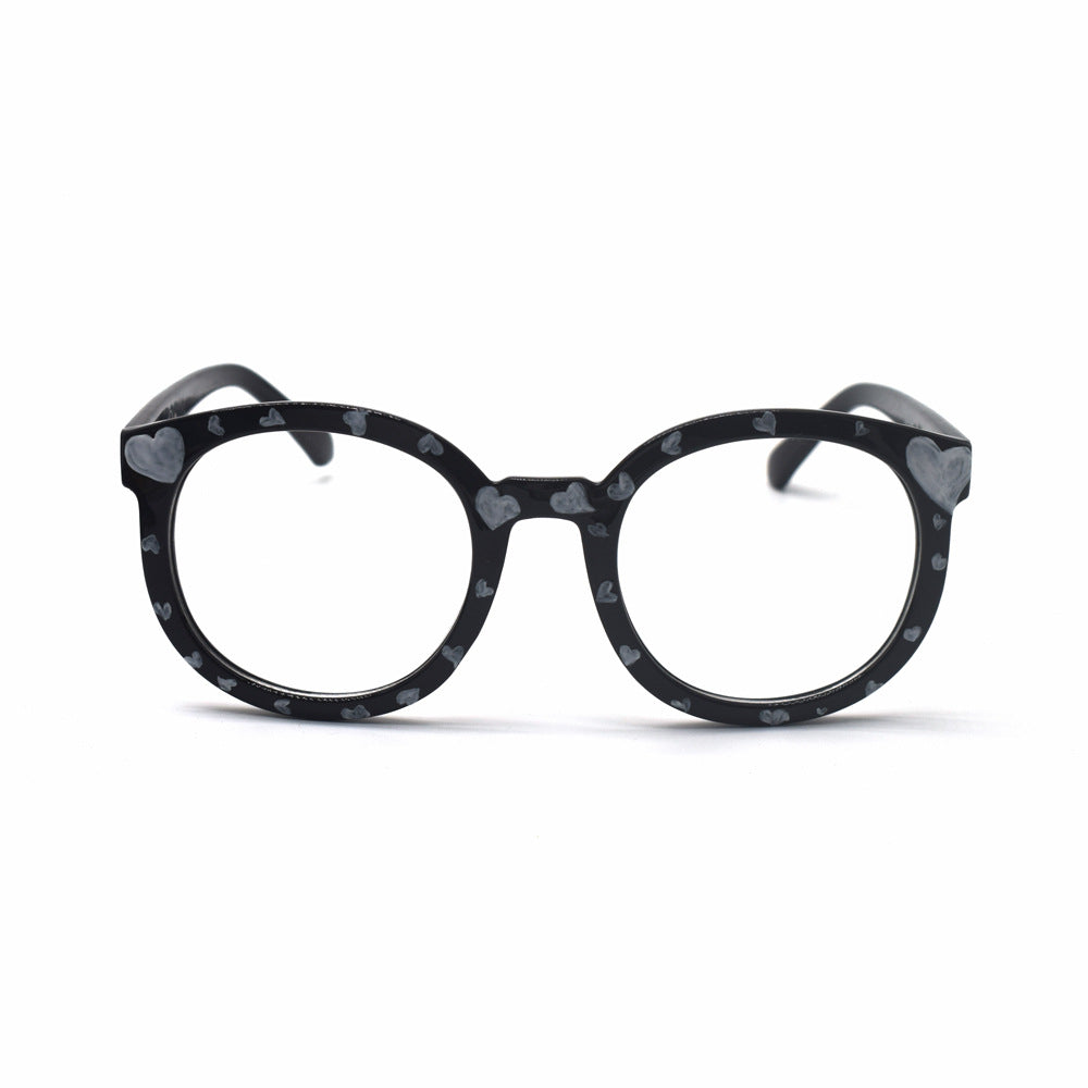 Trendy Heart-Printed Cat-Eye Glasses Kalsten