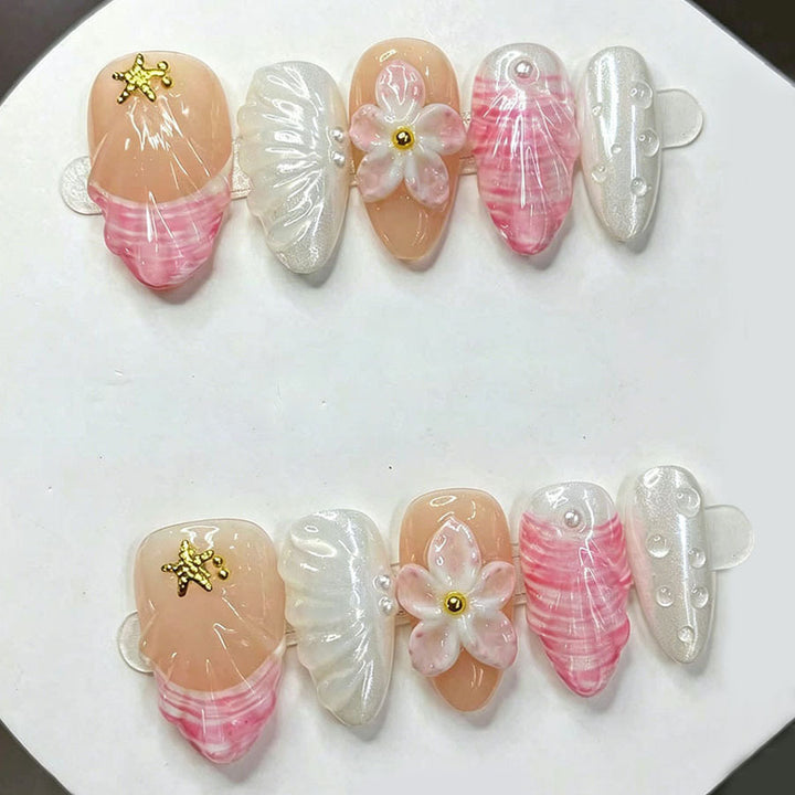 Artistic Floral Design Press-On Nails Kalsten