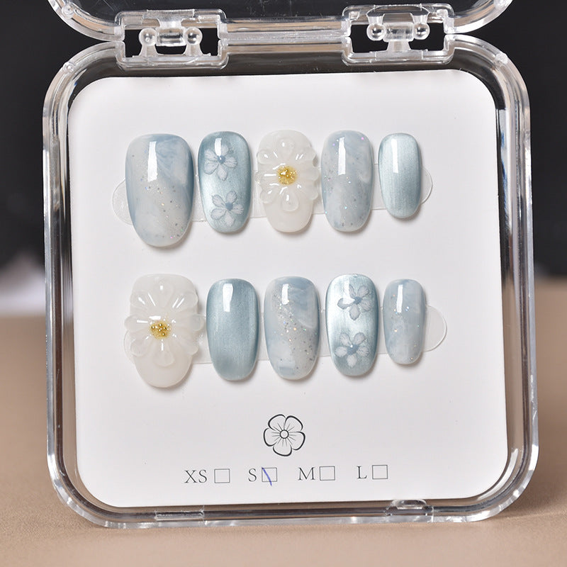 Decorative Floral Press-On Nail Set Kalsten