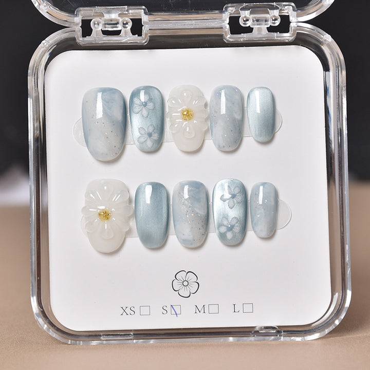 Decorative Floral Press-On Nail Set Kalsten