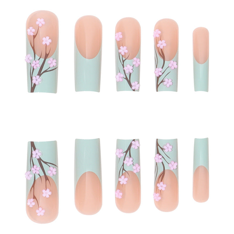 Floral Blossom Stiletto Press-On Nails Kalsten