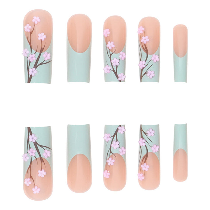 Floral Blossom Stiletto Press-On Nails Kalsten