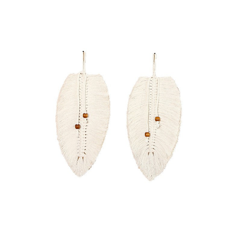 Leaf-Shaped Macrame Wall Art Kalsten